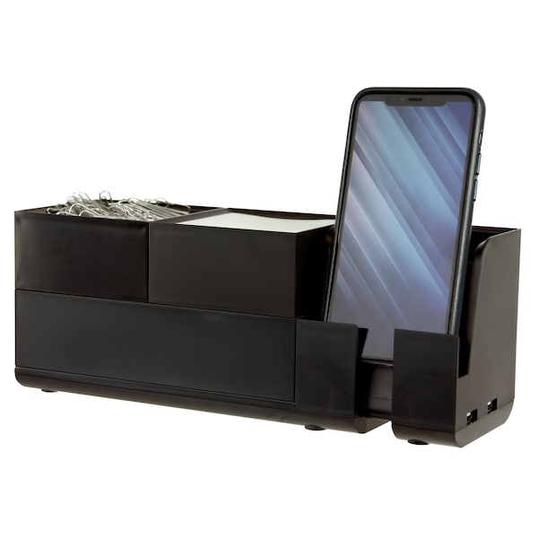 Bostitch Konnect Stackable Desk Organizer, 4-Piece, White KT2-BASEKIT2-BLK - main
